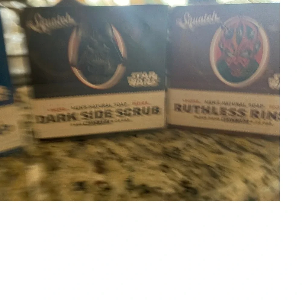 Dr Squatch Star Wars Bundle Soap Limited Edition 4 Pack Lot Yoda, Luke, Darth Va